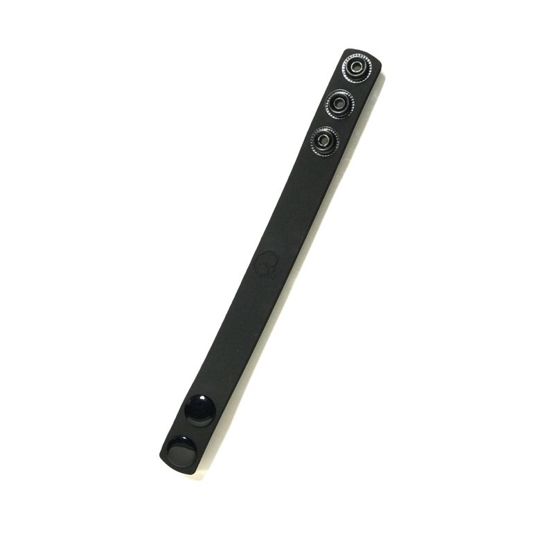 Boneyard Silicone Cock Strap - 3 Snap Ring - Black