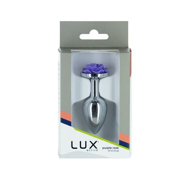 Purple Rose 3in Metal Butt Plug