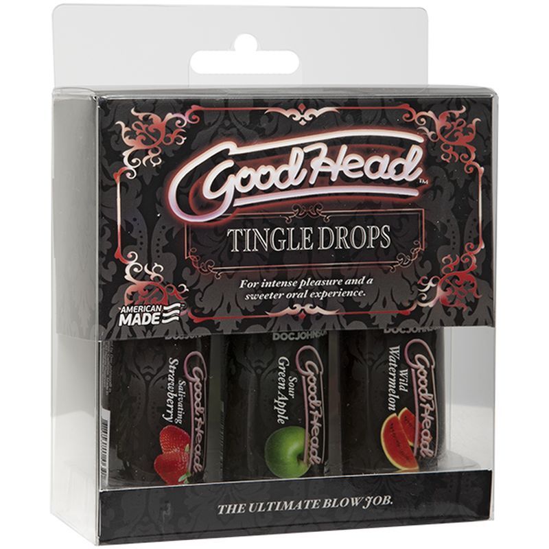 GoodHead Tingle Drops 3-Pack | Strawberry, Apple & Watermelon - 1 oz