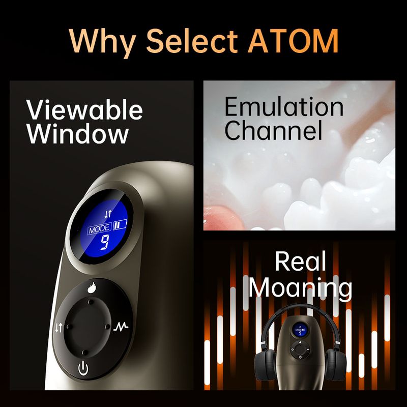 Atom Auto Thrusting, Heating, Vibrating Masturbator