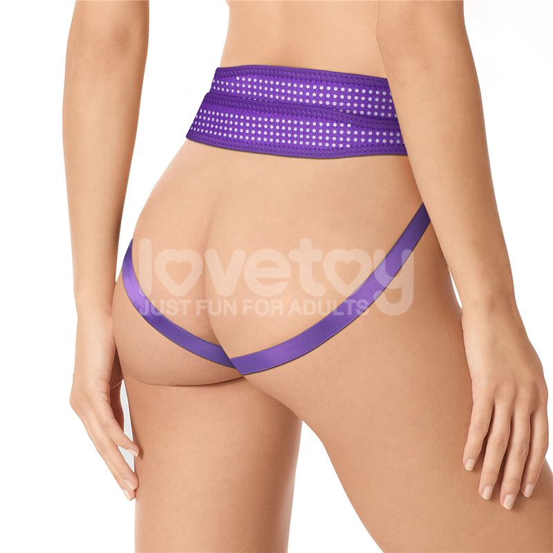Easy Strap on Harness Polka Dot Purple