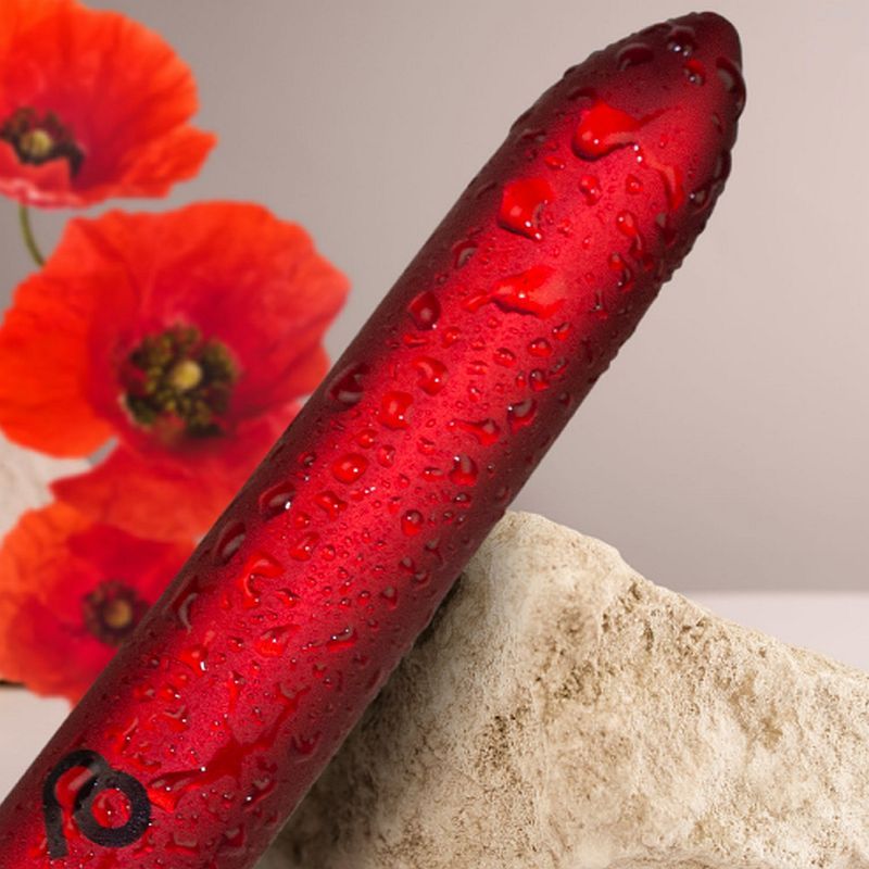 Red Bullet Vibrator - Poppy Red Rechargeable Mini Vibe - bullet vibrator