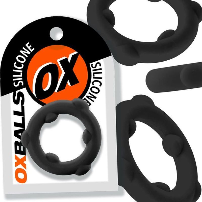Spinner Silicone Cock Ring Black - Adult Toys