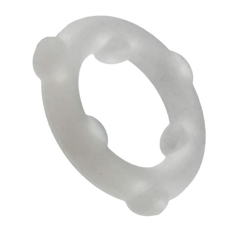 Spinner Silicone Cock Ring Clear - cock ring