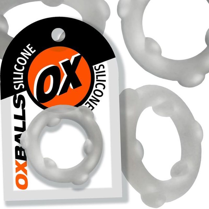 Spinner Silicone Cock Ring Clear - cock ring