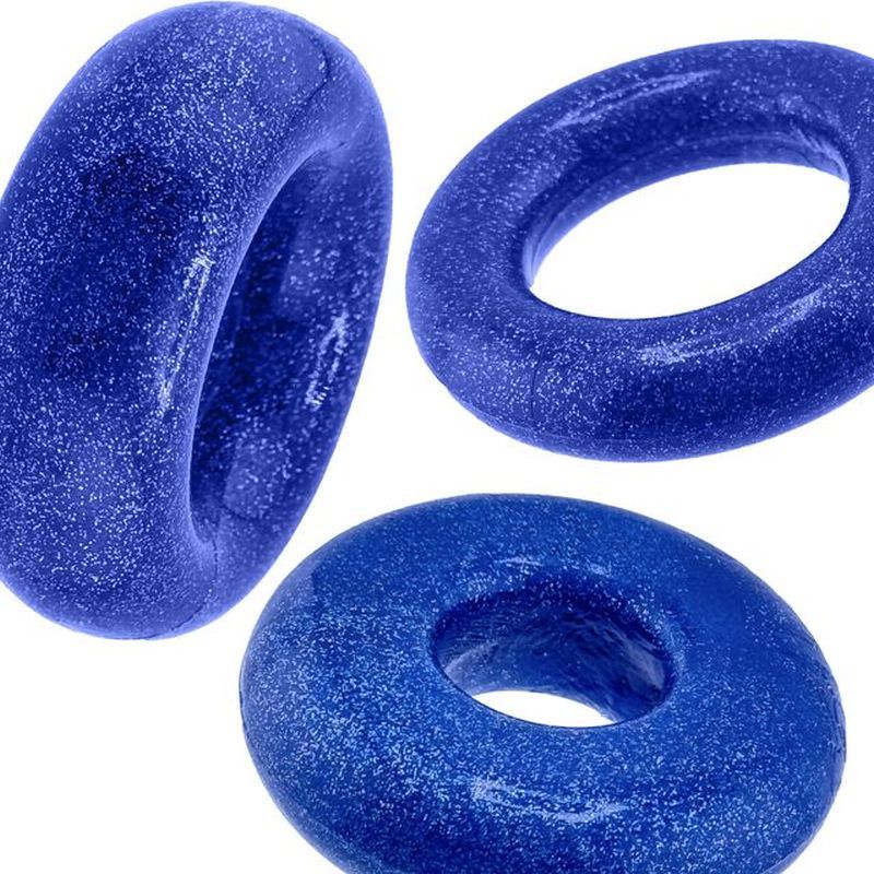 Blue Cockpack Trio: 3 Pc Cockring Set - Cock Rings