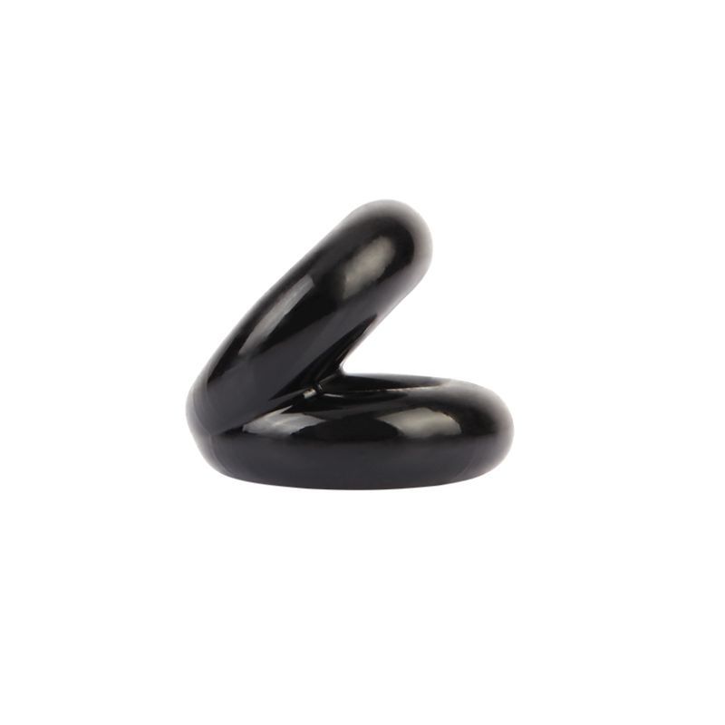 Black Dual Pleasure Ring: Double the Fun! - Cock Rings