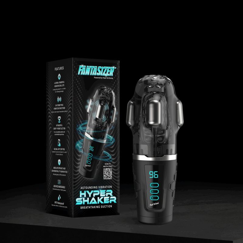 Hypershaker Automatic App Controlled LCD Masturbator Blue