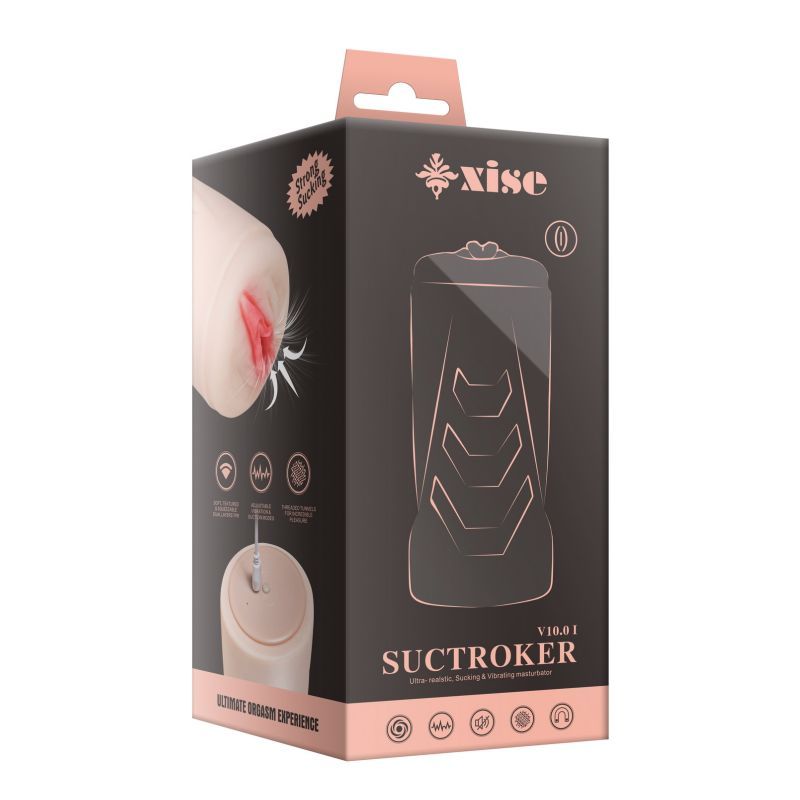 Suctroker Dual Density Vibrating Sucking Vaginal Masturbator V1