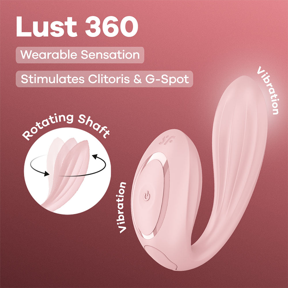 Satisfyer Lust 360 Pink USB C Rechargeable Rotating Wearable Vibrator
