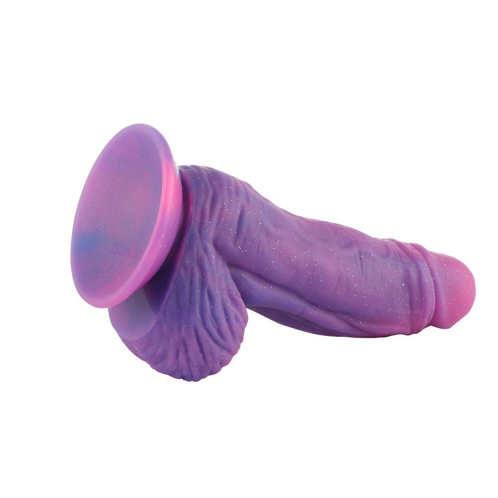7.5" For Advanced Users Purple Silicone Dildo - DONGS