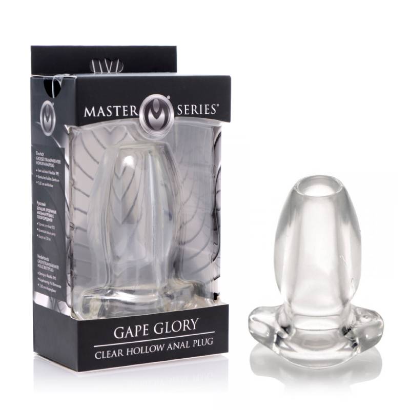 Master Series Gape Glory - Clear Large Hollow Anal Plug - Naughty by Nature Adult Store