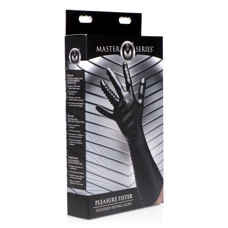 Master Series Pleasure Fister - Black Textured Fisting Glove - Naughty by Nature Adult Store