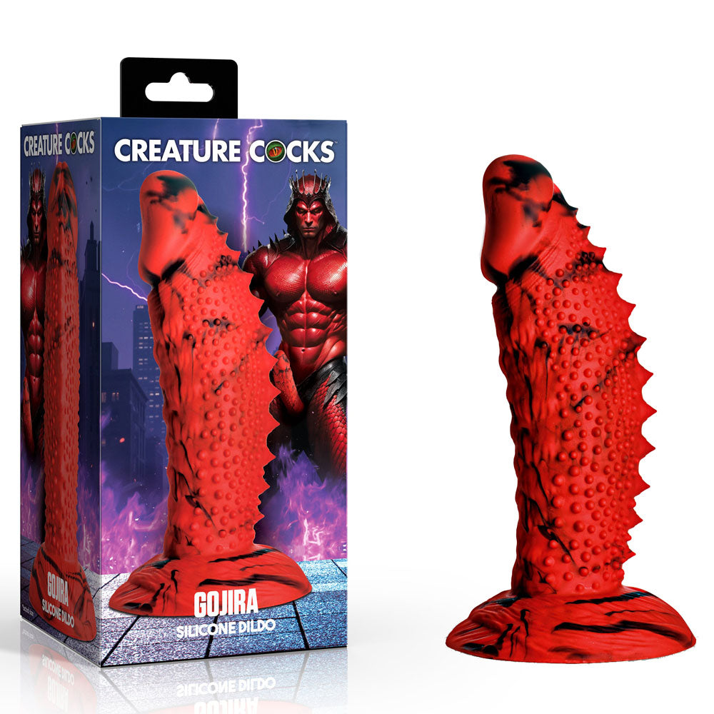Creature Cocks Gojira Fantasy Dildo Red Black 18.5Cm Male Toy