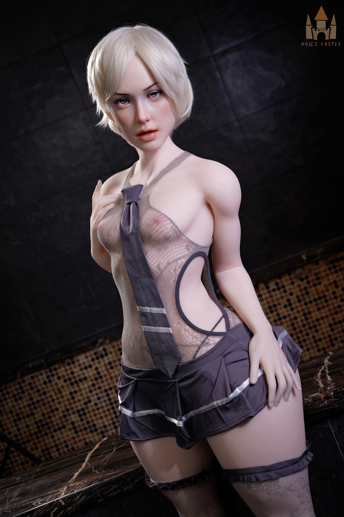 Kimora 148cm B Cup Femboy Sex Doll For Queer Women Silicone Head TPE Body