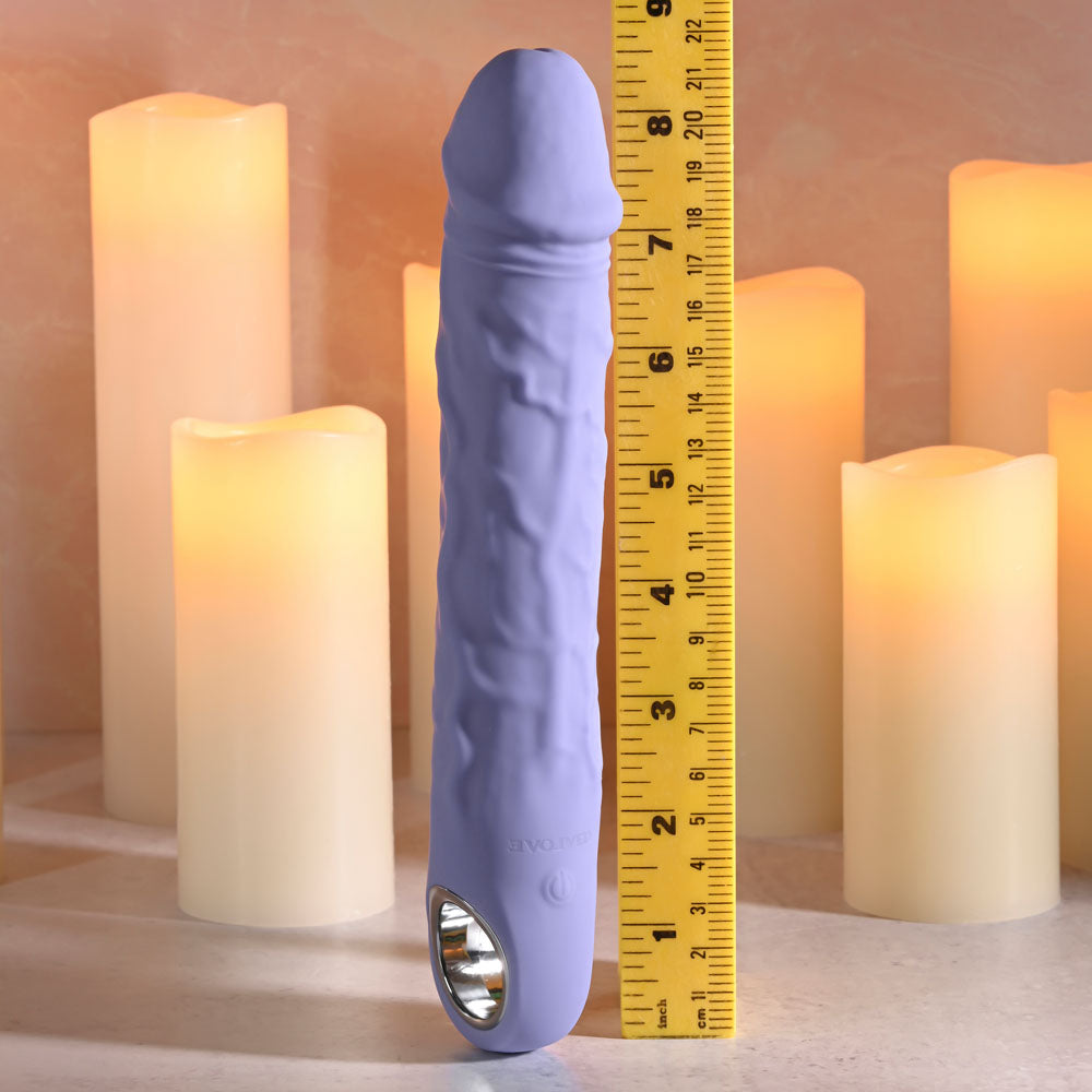 Evolved Large Fantasy Vibrator – Purple USB Rechargeable Toy