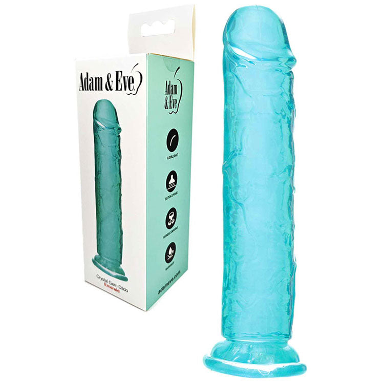 Adam And Eve Emerald Green Crystal Gem Dildo 19 Cm Sex Toy