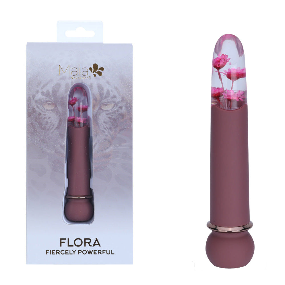 Maia Flora Burgundy USB Rechargeable Powerful Bullet Vibrator