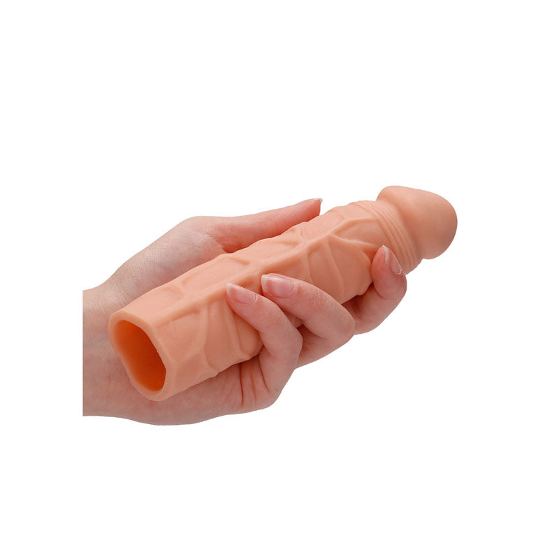 RealRock 7 Inch Penis Extender Tan Sleeve