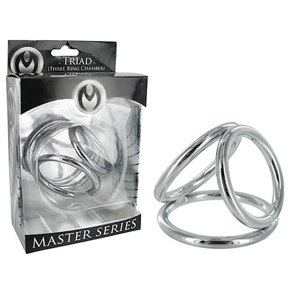 Master Series The Triad - Metal Chamber Cock and Ball Ring - Naughty by Nature Adult Store