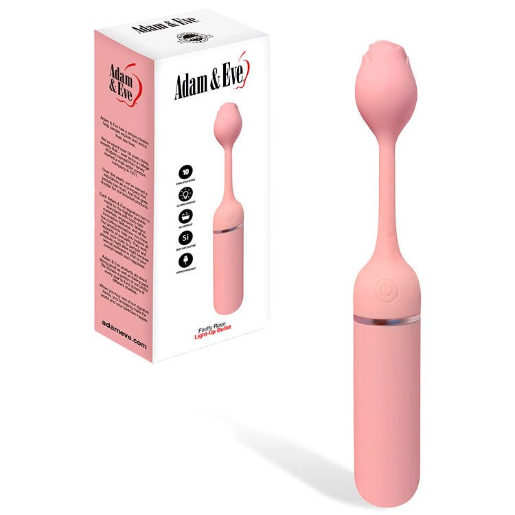 Adam And Eve Firefly Rose Pink USB Rechargeable Bullet Vibrator - BULLETS & EGGS