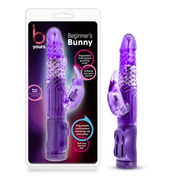 B Yours - Beginner's Bunny - Purple 22.2 cm (8.75'') Rabbit Vibrator - VIBRATORS - RABBIT