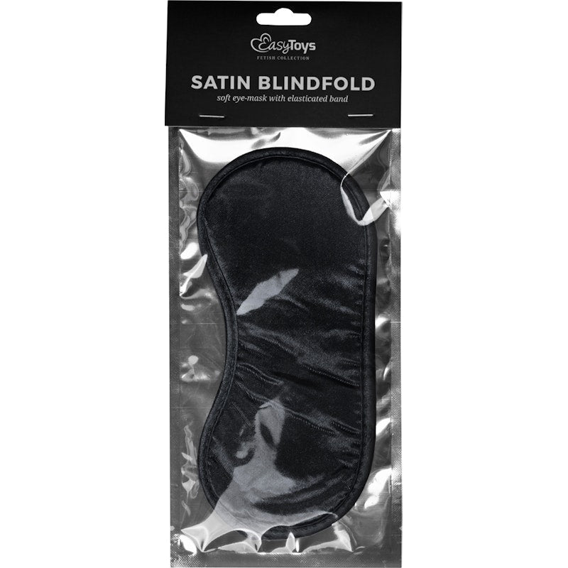 Black Satin Eye Mask - Adult Toys