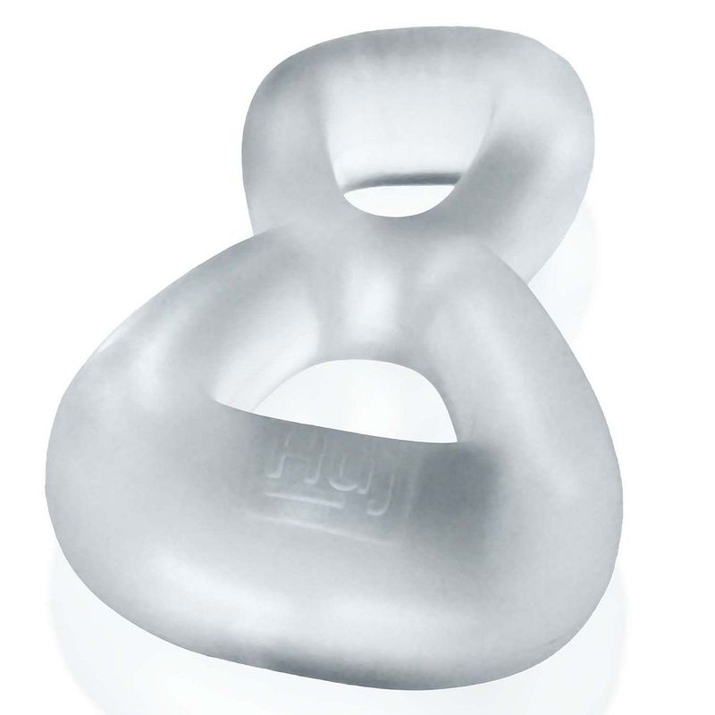 Boomerang Double Cockring Ball Stretcher Clear - Adult Toys