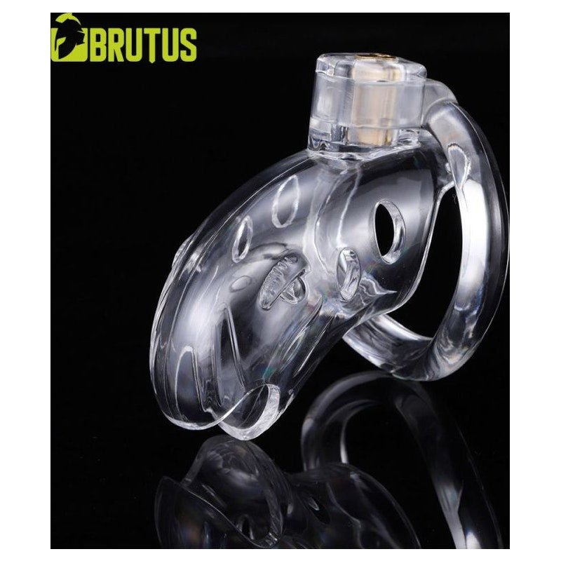 Brutus Shark Chastity Cage Clear - Adult Toys