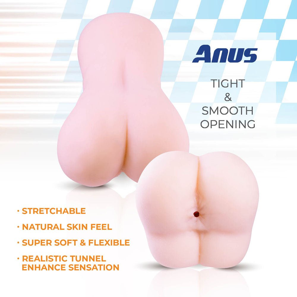 Bulky Sip - Flesh Mini Doggy - Style Stroker - MASTURBATORS
