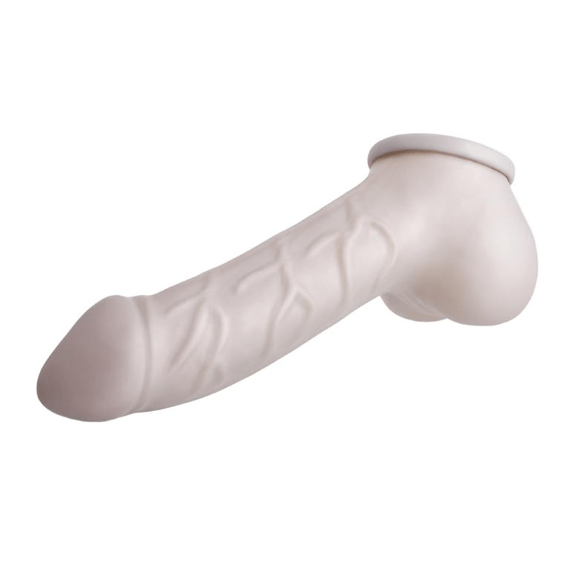 Carlos Latex Cock Sleeve Silver - Adult Toys