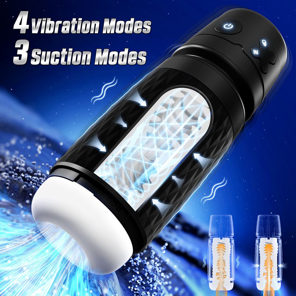 CyberSkin B - Warrior - Sucking & Vibrating Auto Masturbator - MASTURBATORS