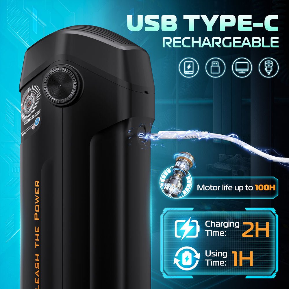 CyberSkin The Titan - Thrusting & Vibrating Auto Masturbator with Heater - MASTURBATORS