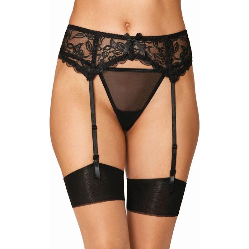 Dreamgirl Lace Garter Belt White - Lingerie