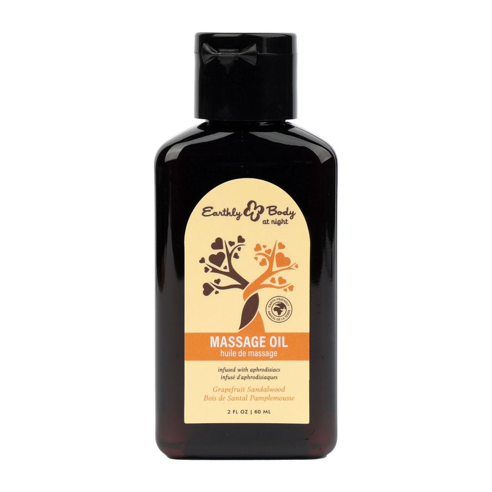 EB Hemp Seed Massage Oil Grapefruit Sandalwood Scented 60 ml Bottle - LOTIONS & LUBES