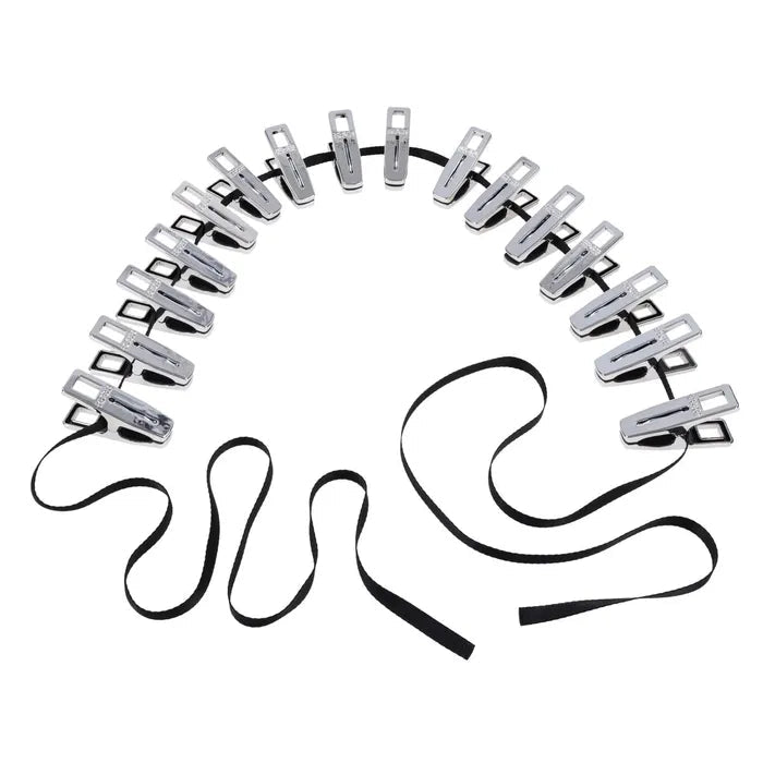 EDGE Body Zipper Clothespins Chrome Finish Set Of 16 - BONDAGE - TOYS