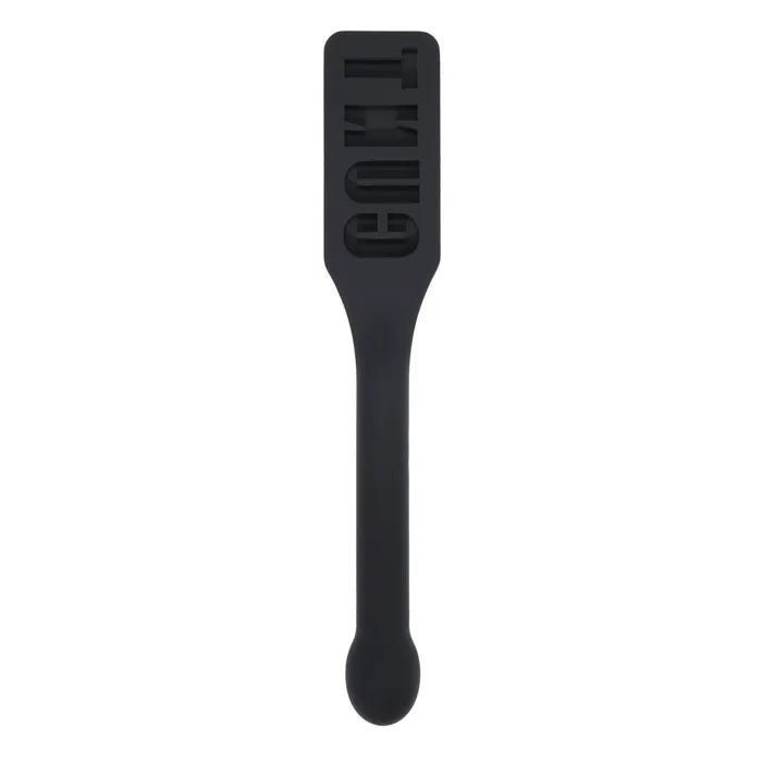 Edge Cunt Silicone Paddle Black With Insertable Handle - BONDAGE - TOYS