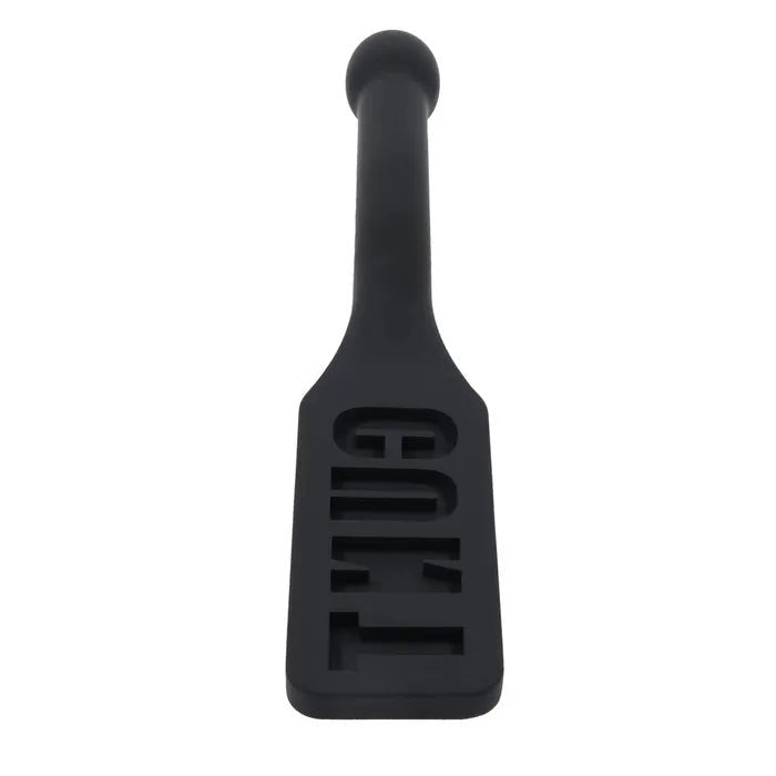 Edge Cunt Silicone Paddle Black With Insertable Handle - BONDAGE - TOYS