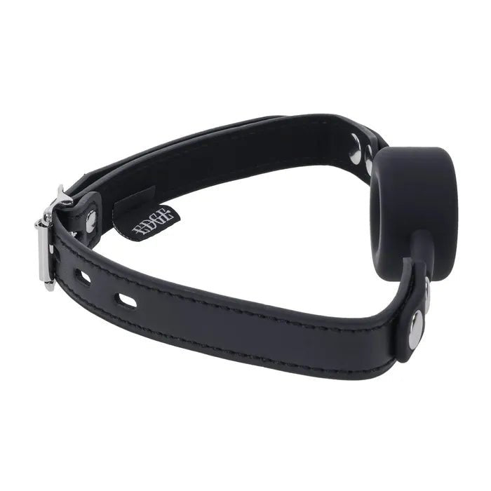 EDGE Silicone Ring Gag Black Mouth Restraint - BONDAGE - TOYS