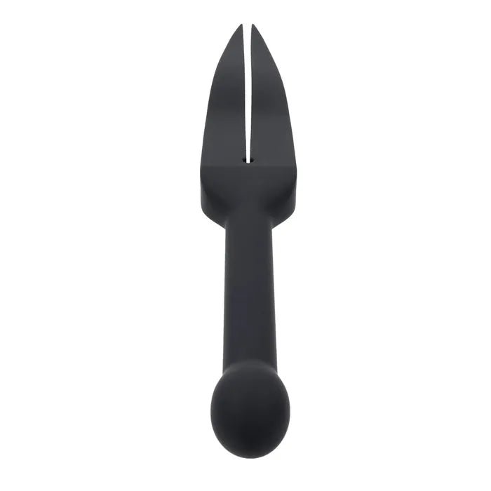 Edge Silicone Tawse Black Insertable Handle Bondage Whip - BONDAGE - TOYS
