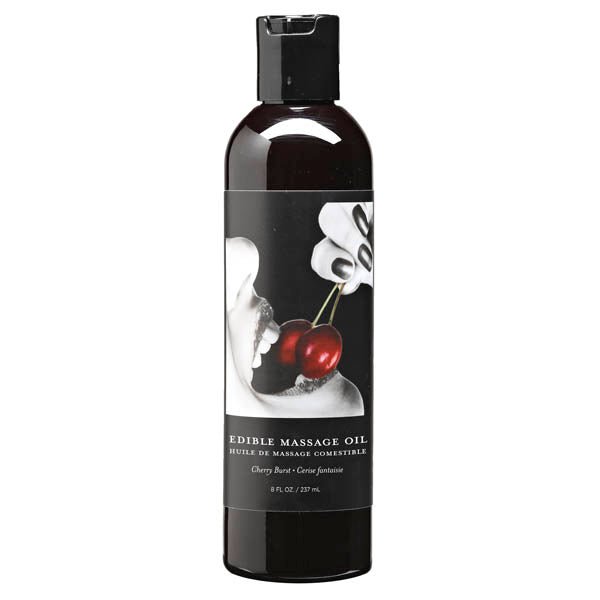 Edible Massage Oil - Cherry Burst Flavoured - 237 ml Bottle - LOTIONS & LUBES