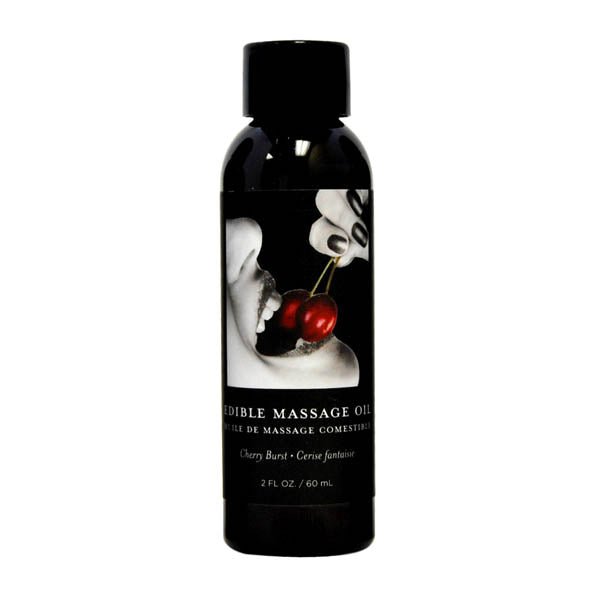 Edible Massage Oil - Cherry Burst Flavoured - 59 ml Bottle - LOTIONS & LUBES