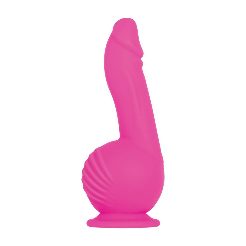 Evolved Ballistic - Pink 19 cm USB Rechargeable Vibrating Dong with Balls Motor & Remote - DONGS