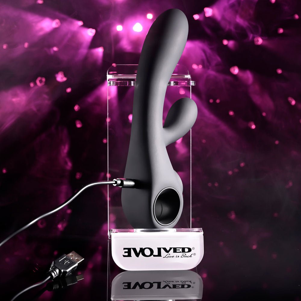 Evolved Black Magic Rabbit Vibrator With LED Screen - VIBRATORS