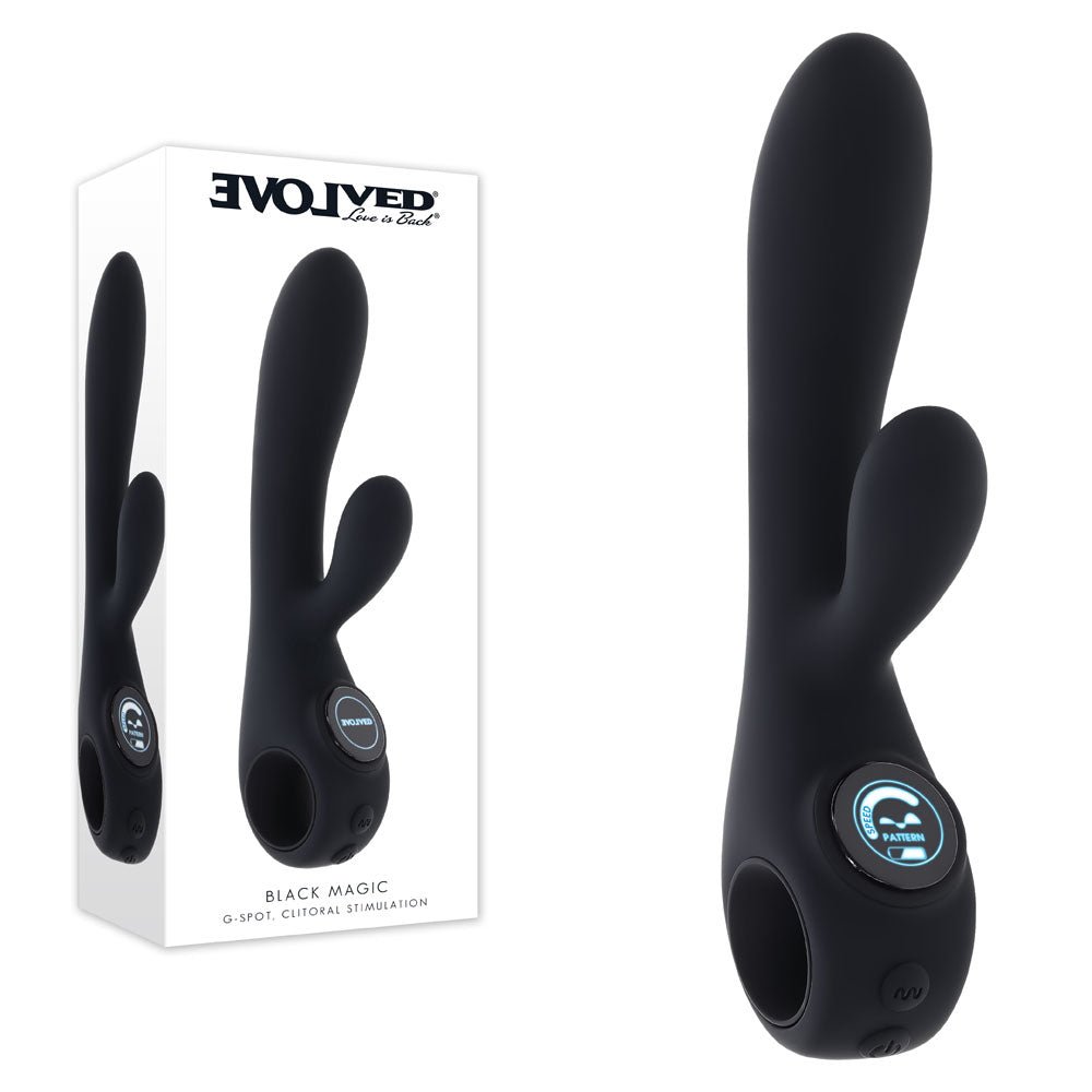 Evolved Black Magic Rabbit Vibrator With LED Screen - VIBRATORS