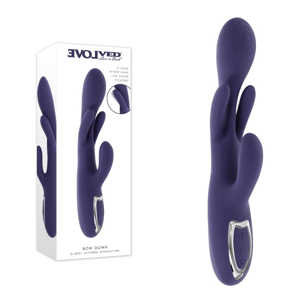 Evolved Bow Down Rechargeable Rabbit Vibrator - VIBRATORS