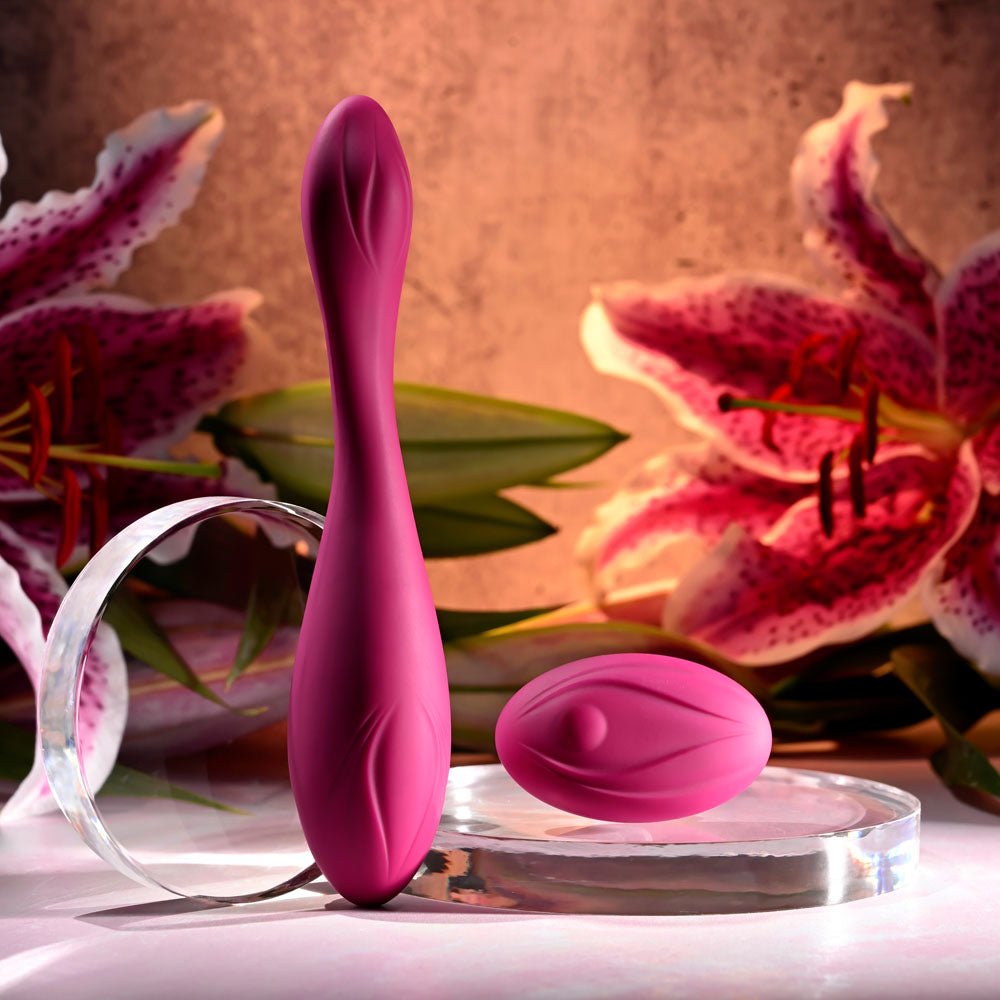 Evolved CHERRY POSE - Pink Flexible & Posable Vibrator with Remote - VIBRATORS