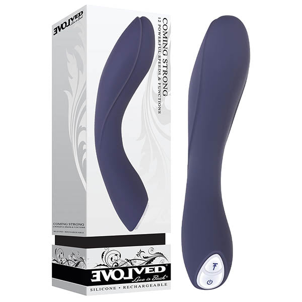 Evolved Coming Strong - Navy Blue 119 cm (7.5'') USB Rechargeable Vibrator - VIBRATORS