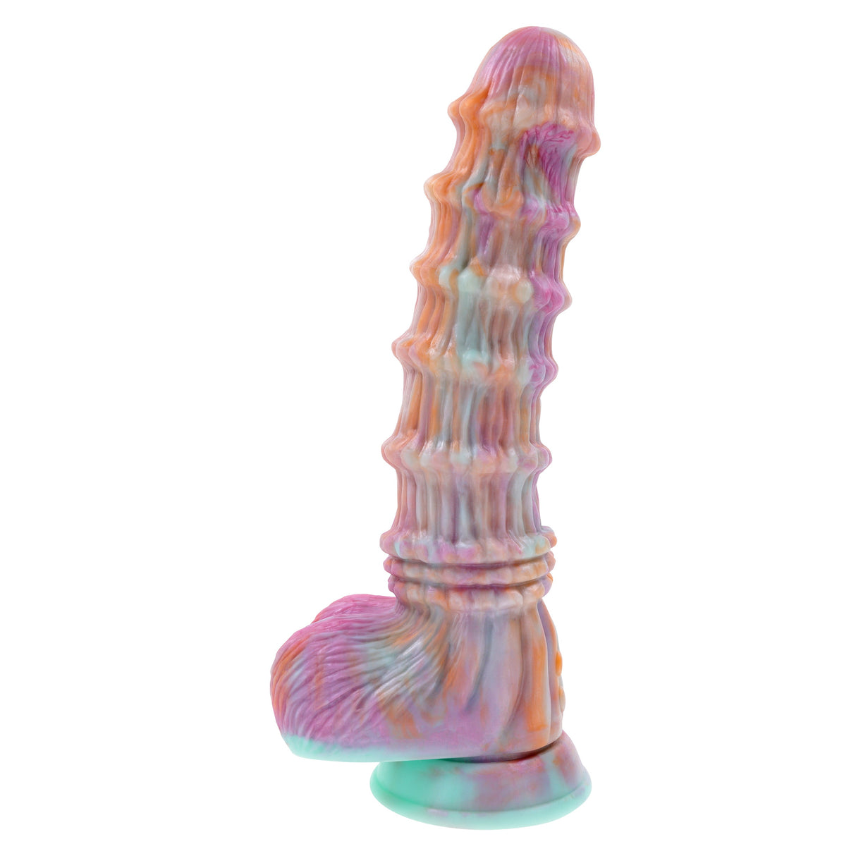 Evolved FANTASY - Multicoloured Vibrating Fantasy Dildo with Remote - DONGS