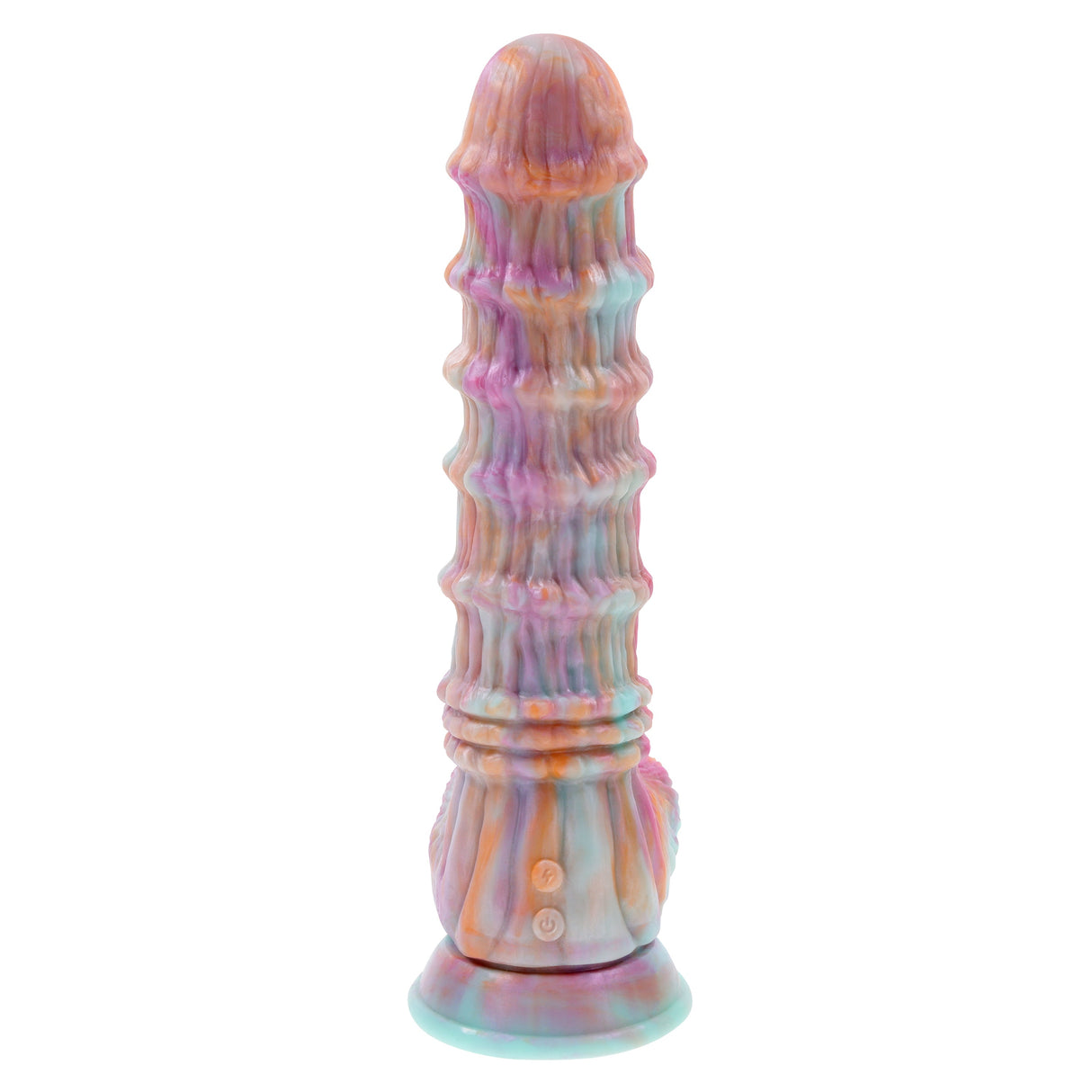 Evolved FANTASY - Multicoloured Vibrating Fantasy Dildo with Remote - DONGS